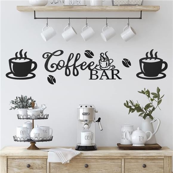 Metal Rustic Hanging Wall Decor Coffee Signs for Coffee Bar Metal Coffee WallArt - Picture 4 of 6